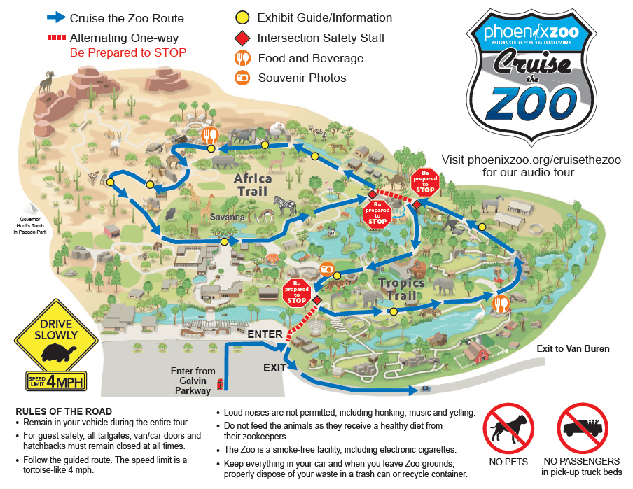 Phoenix Zoo Park Map