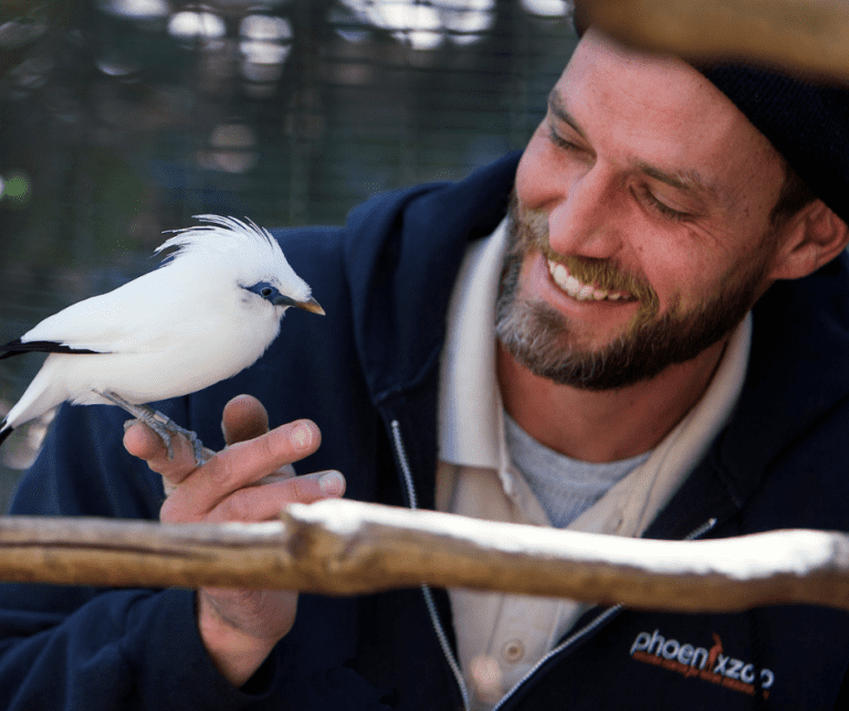 Men with Bird