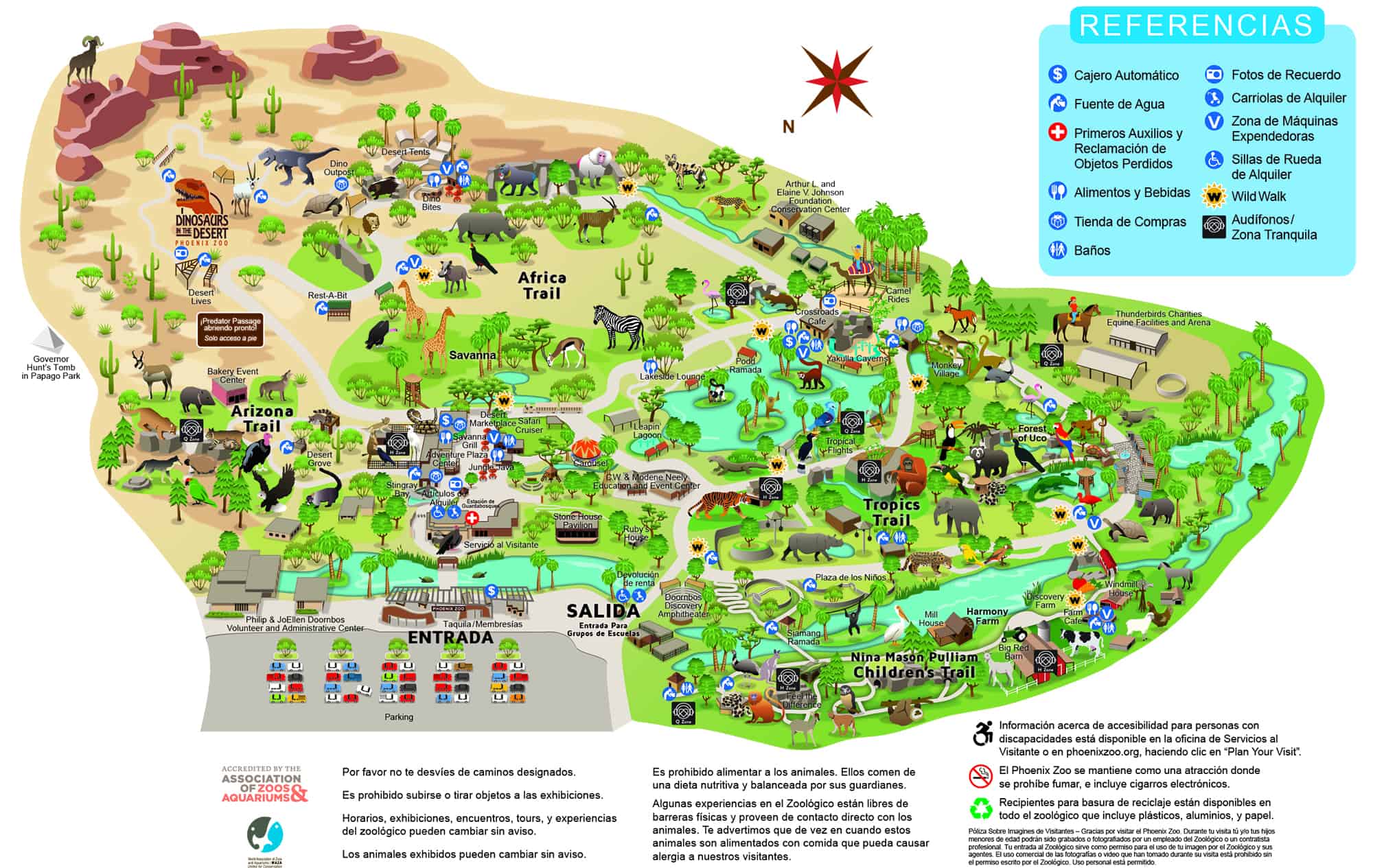 Zoo Map - Phoenix Zoo
