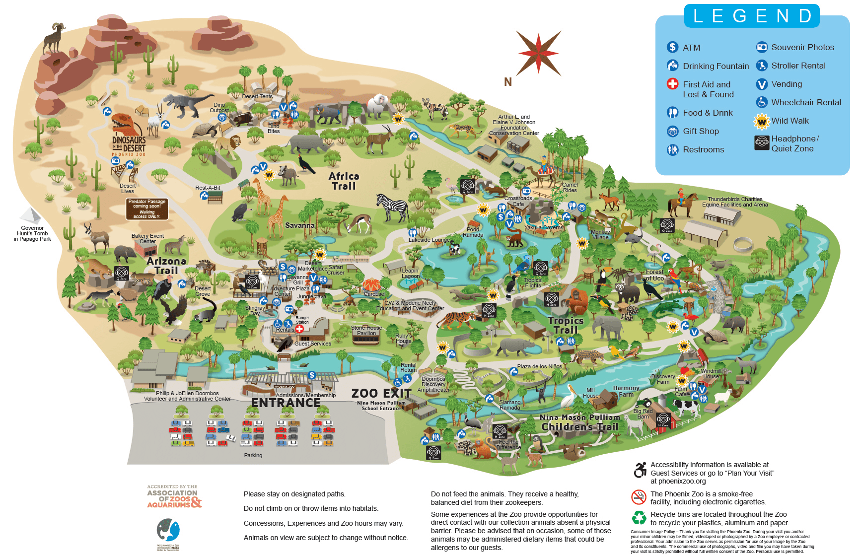 Zoo Map - Phoenix Zoo