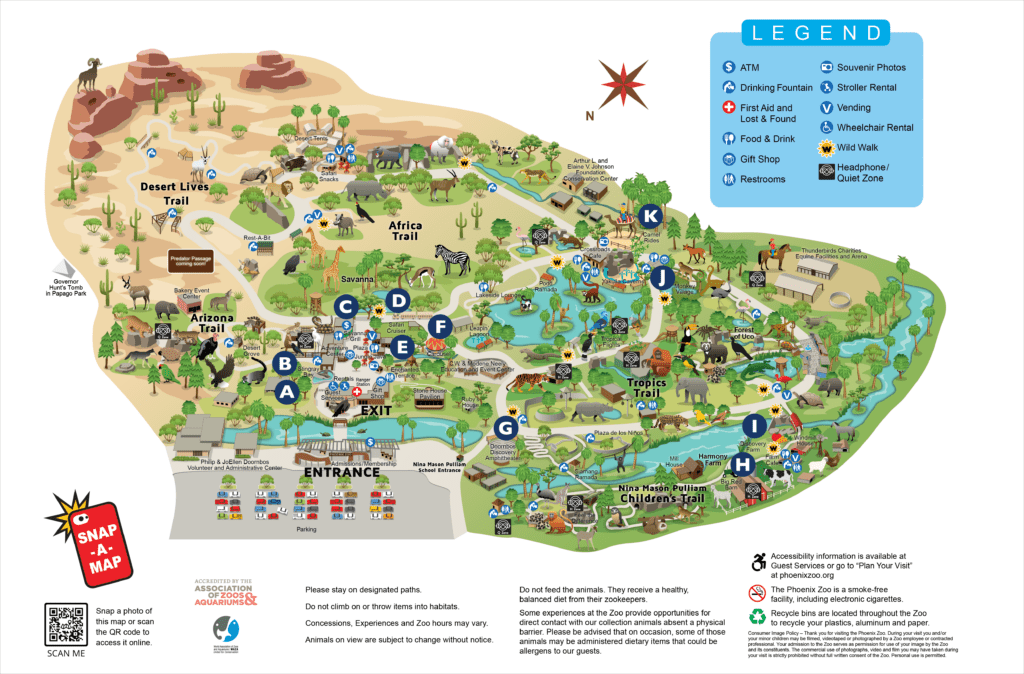 Zoo Map Phoenix Zoo